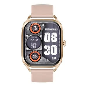 Pink - Gold case / Pink silicone strap