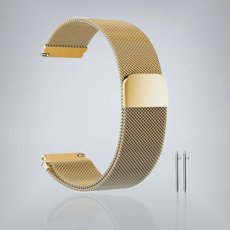 metallic strap with magnetic clasp 20mm
