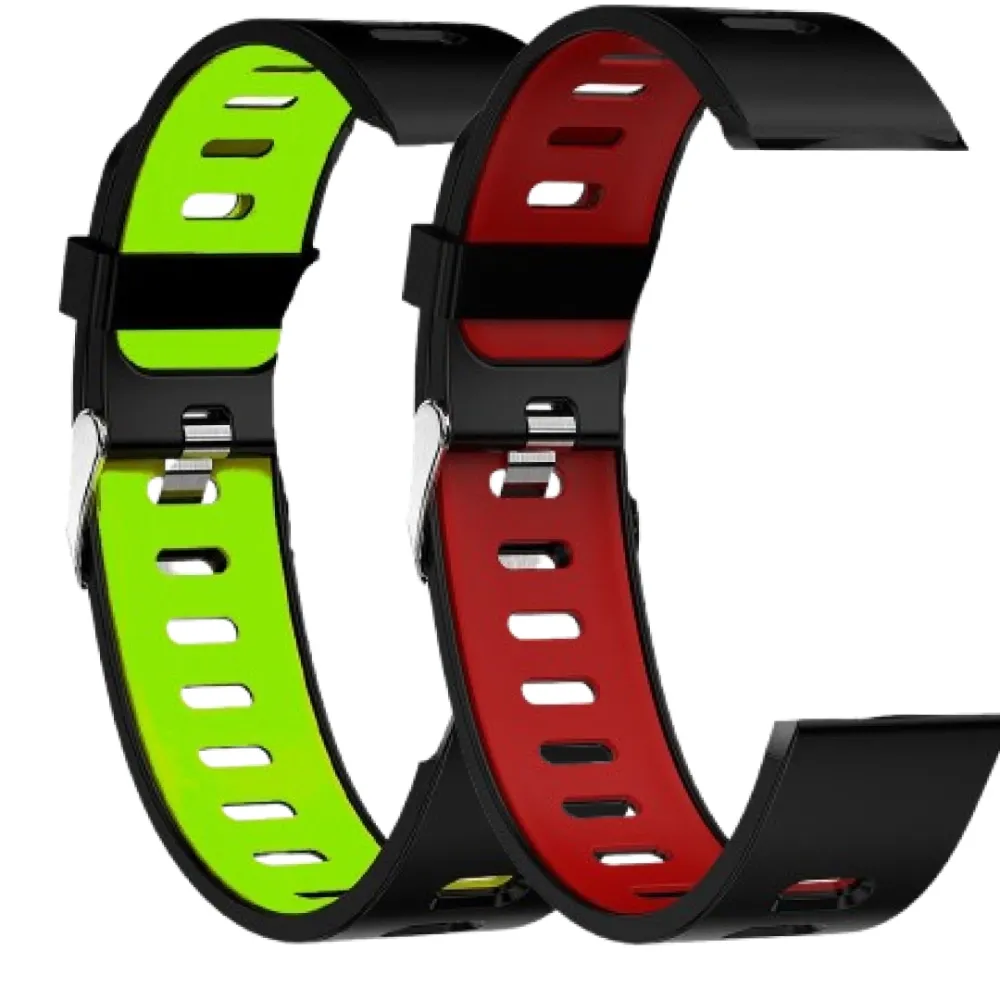 Silicone strap with two colors 22mm