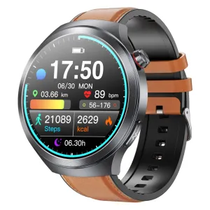 Black case / brown silicone strap