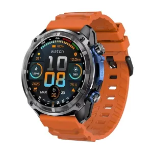 Black case / Orange silicone strap