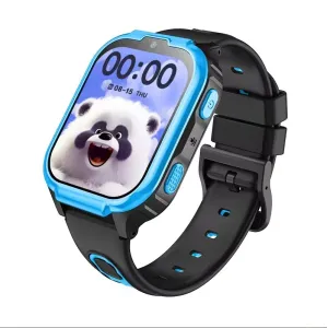 Blue case / Black silicone strap