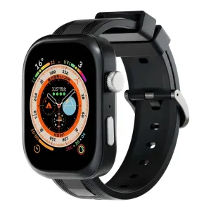 Black case / Black silicone strap