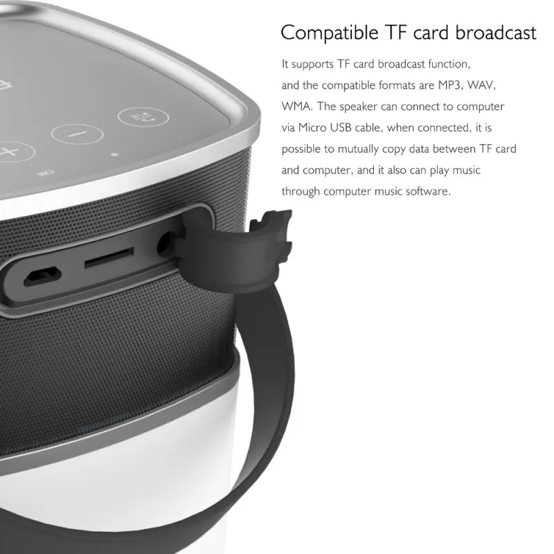 waterproof bluetooth speaker - led light