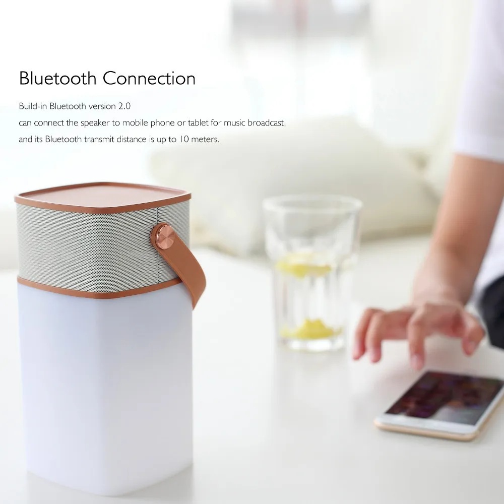 waterproof bluetooth speaker - led light