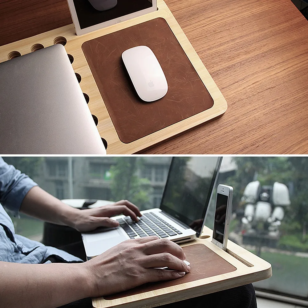 base made of natural bamboo wood