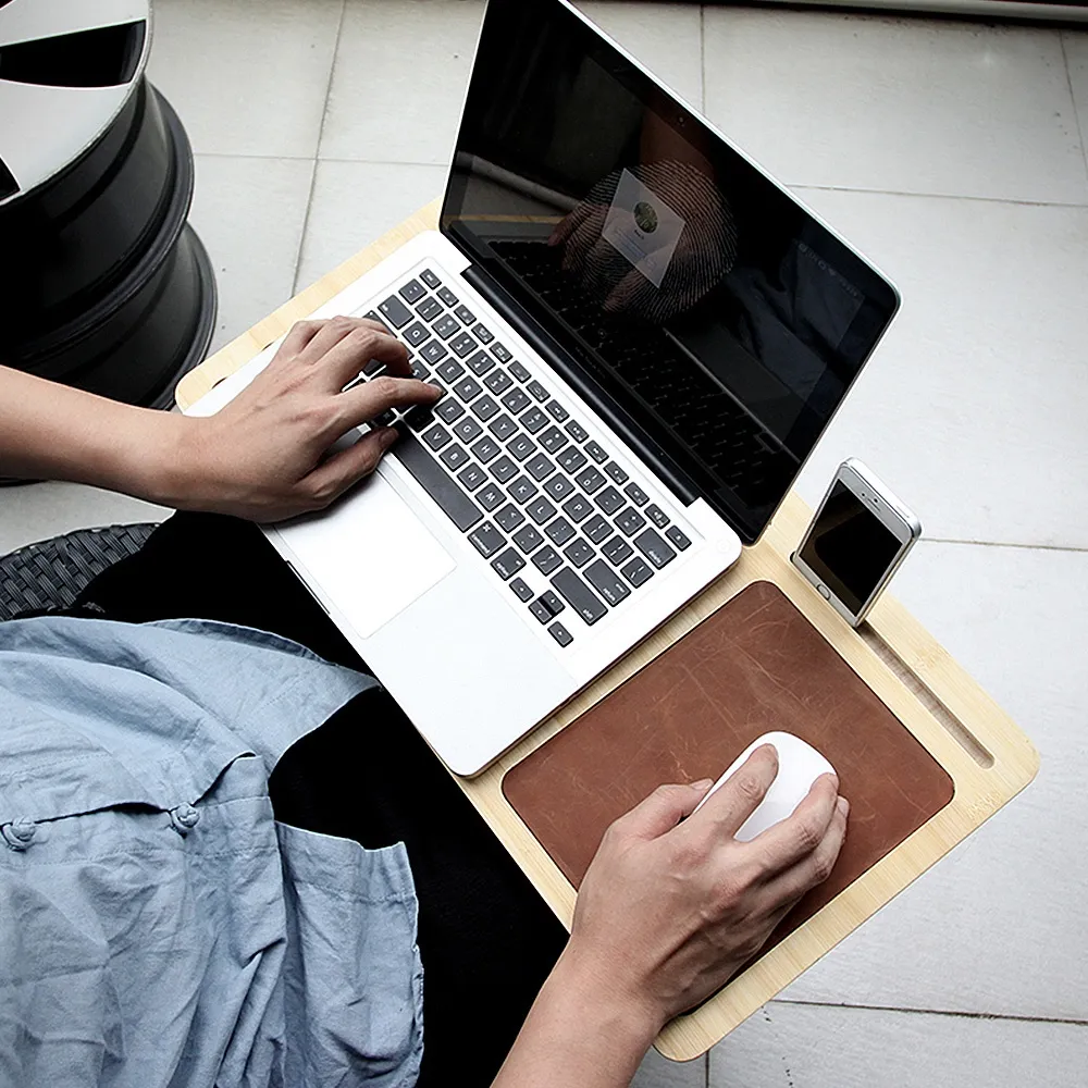 base made of natural bamboo wood