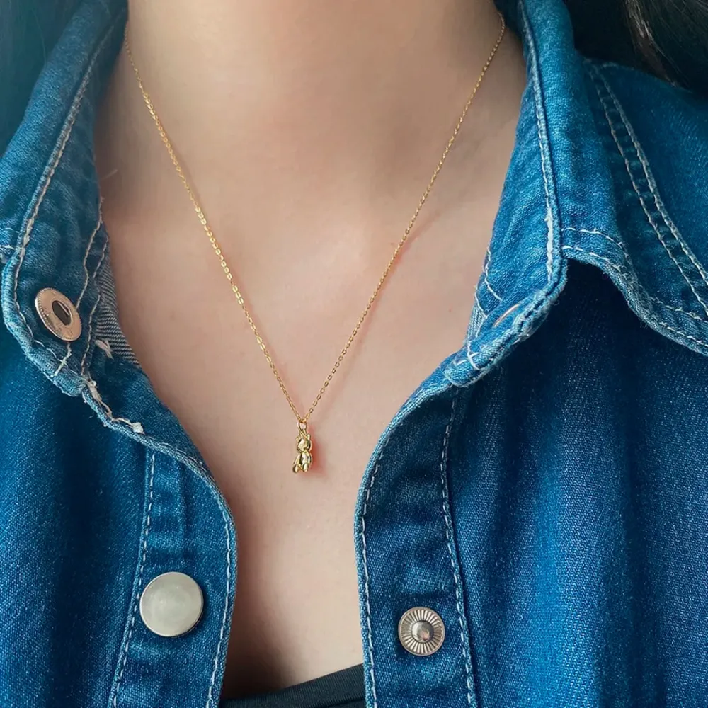 teddy bear necklace