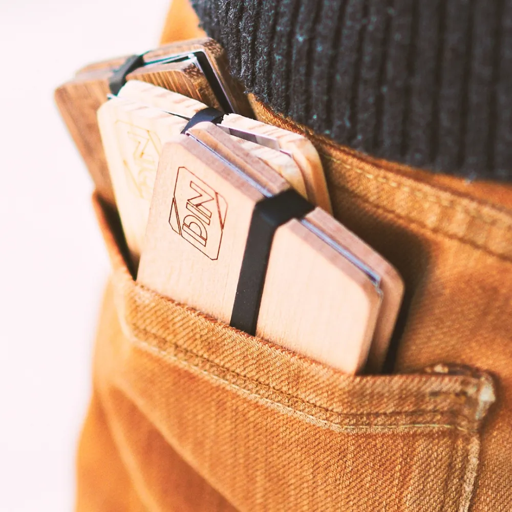 handmade wooden wallets