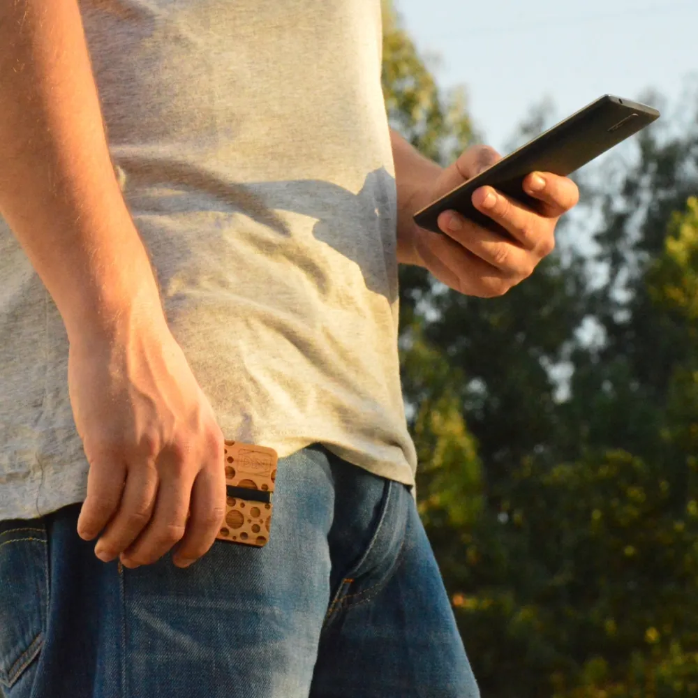 handmade wooden wallets