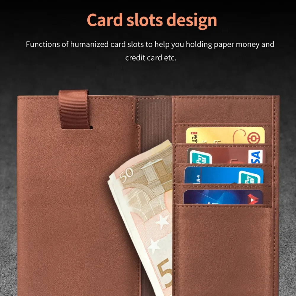 wallet and leather loop with clasp