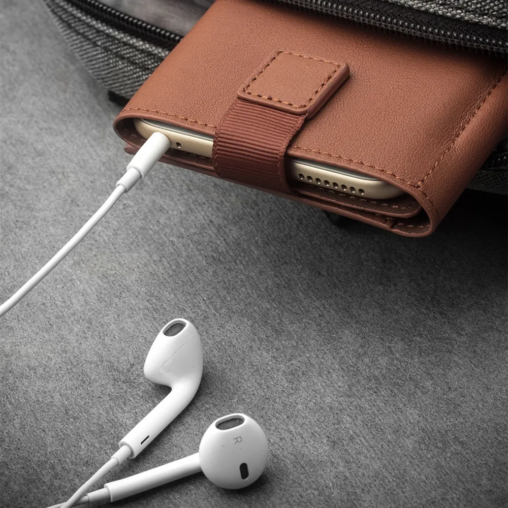 wallet and leather loop with clasp