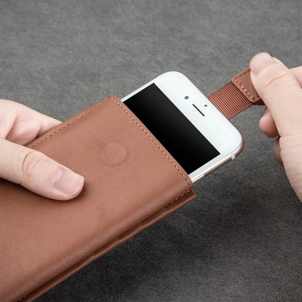 wallet and leather loop with clasp