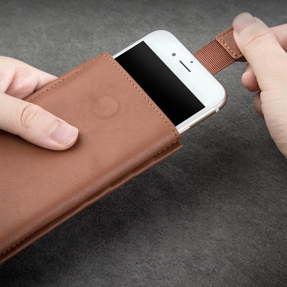 wallet and leather loop with clasp