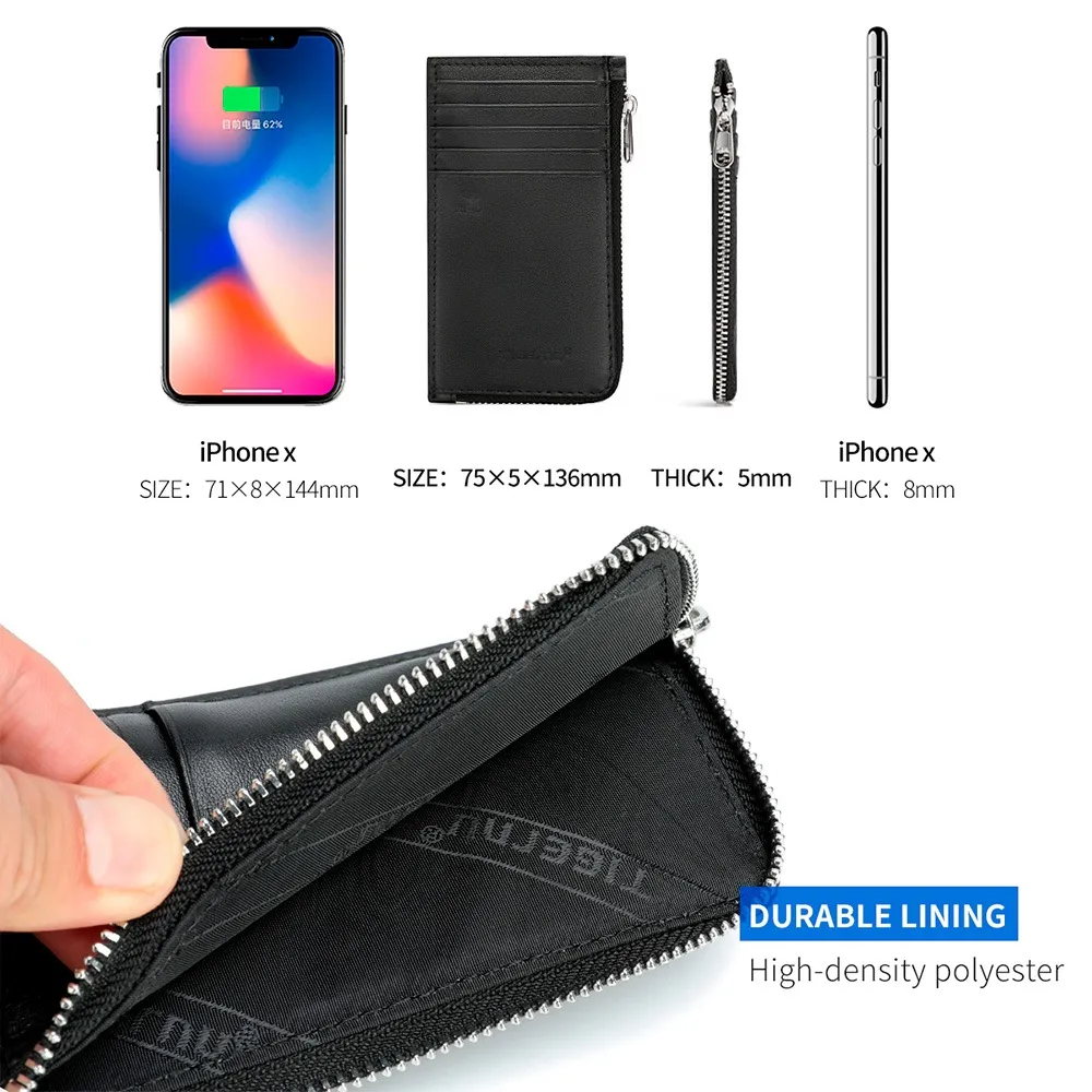 leather wallet for cards and cash