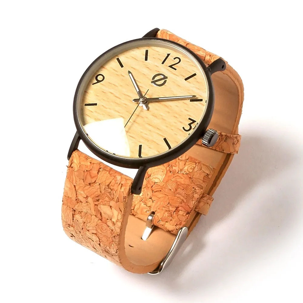 wooden watch zirro - slim black