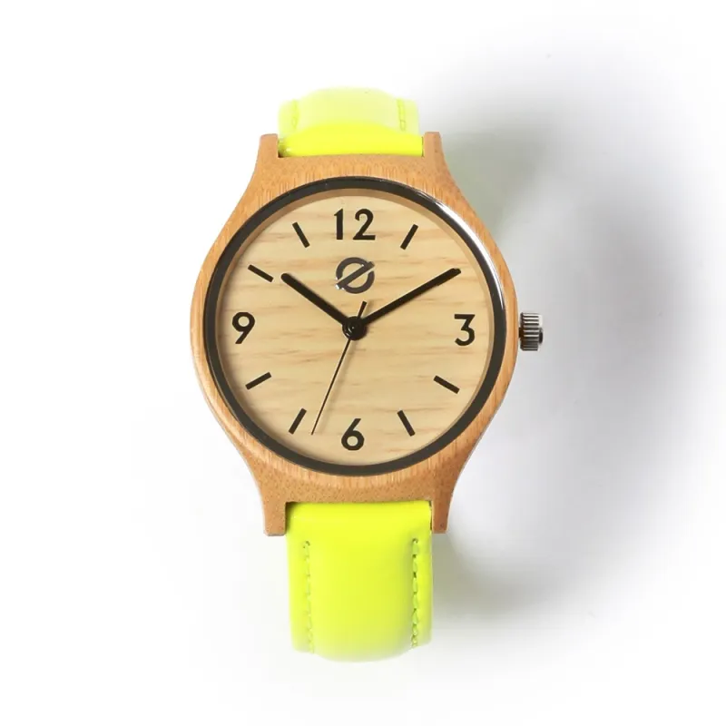 Wooden watch Zirro - Yellow glow