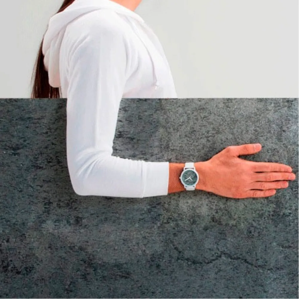 wooden watch zirro - white stone