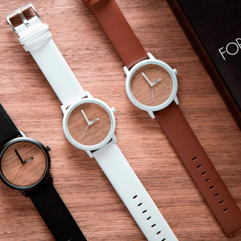 wooden watch zirro - brown wood