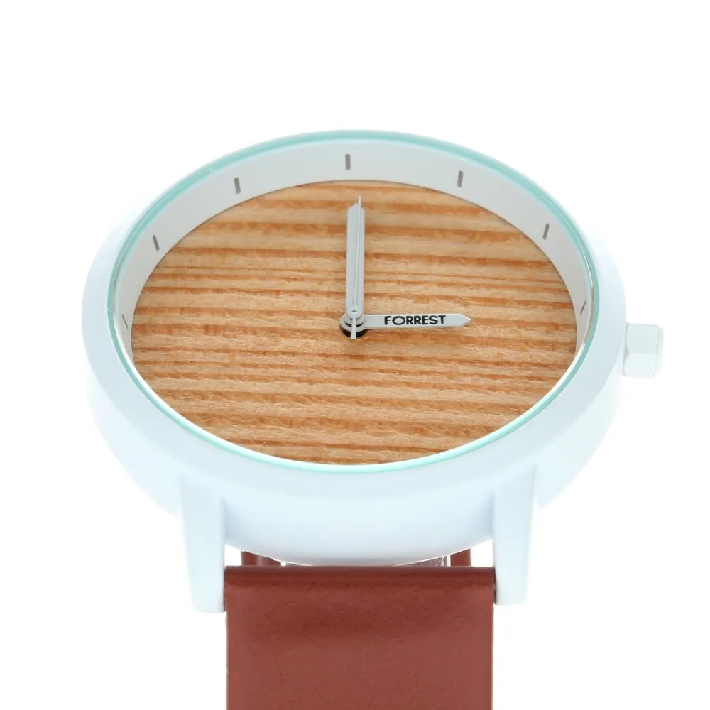 wooden watch zirro - brown wood