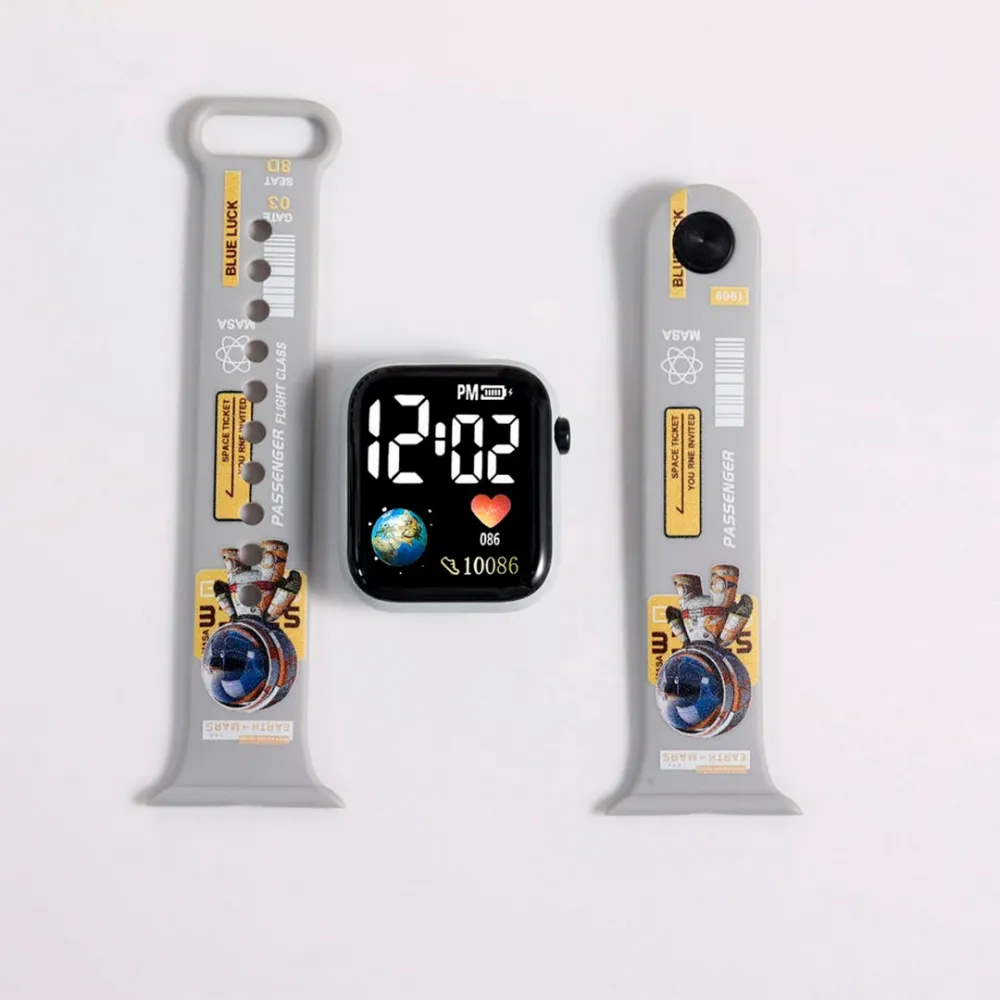Cartoon Printed Digital Watch
