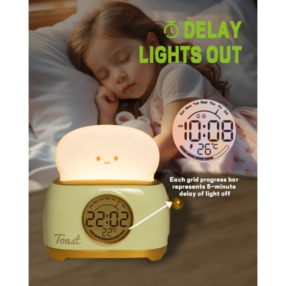Luminous Clock-Toaster with LED Lighting