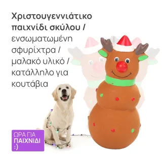 Χριστουγεννιάτικο παιχνίδι σκύλου