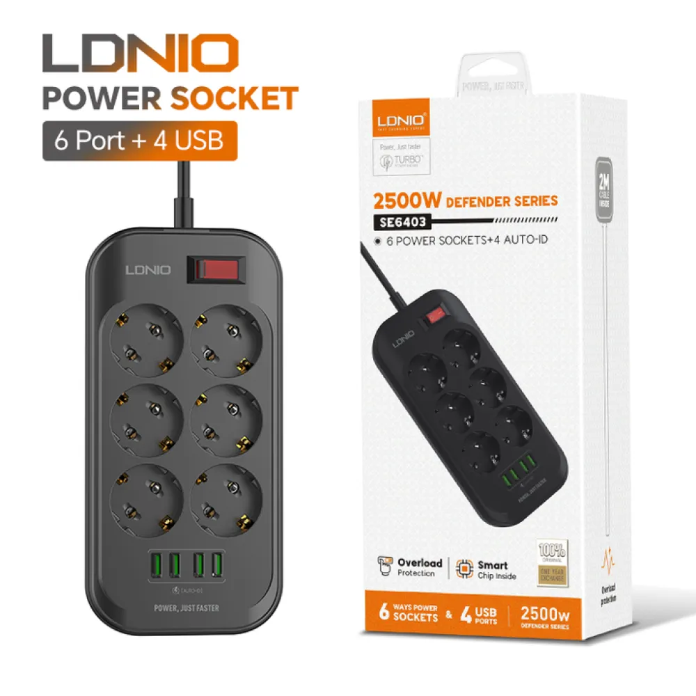 Extension Socket with 2 USB, 1QC and 1 PD